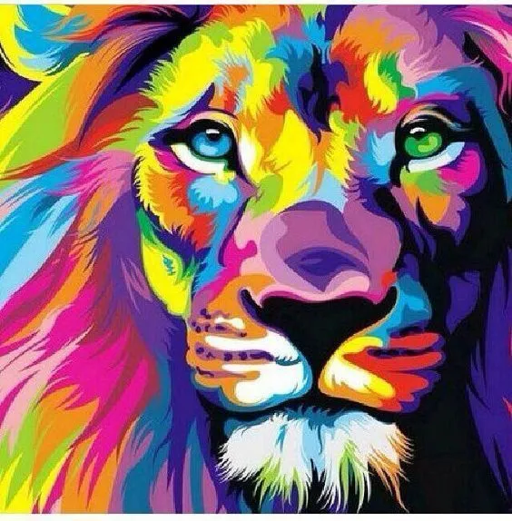Resultado de imagen para leon dibujo a color | Art painting oil, Lion art,  Lion painting