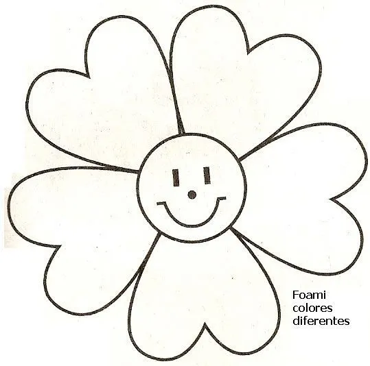 Resultado de imagen para molde de flores para imprimir | Flor ...