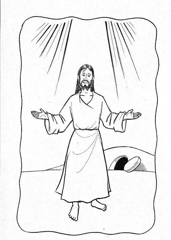 Dibujos Católicos : Resurrecion de Jesus para colorear, pintar e ... Dibujos Católicos : Resurrecion de Jesus para colorear, pintar e ...