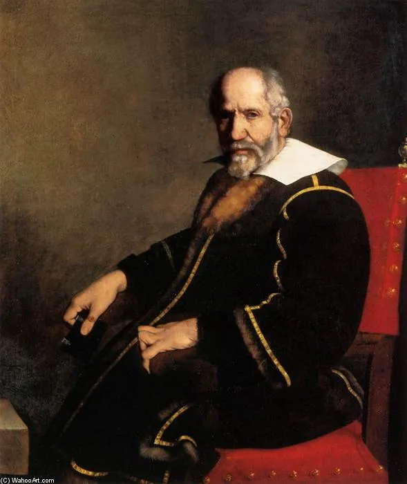 Retrato de Cristóbal Colón", óleo sobre lienzo de Cristofano Di ...