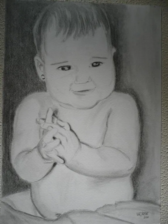 Bebé dibujo a lapiz - Imagui