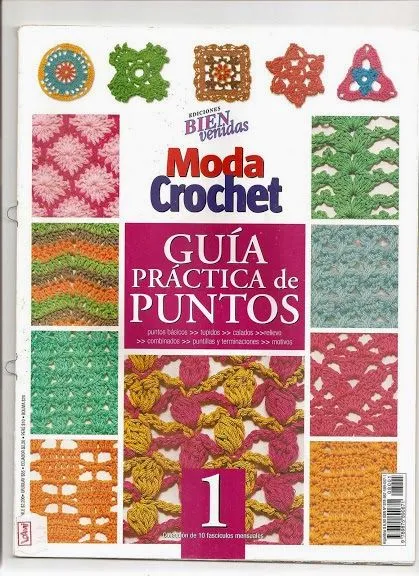 Revista Moda Crochet- Guía practica de puntos 1 | fanaticadeltejido