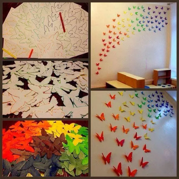 Revista Padres: Como hacer un mural de mariposas: manualidades con ... Revista Padres: Como hacer un mural de mariposas: manualidades con ...
