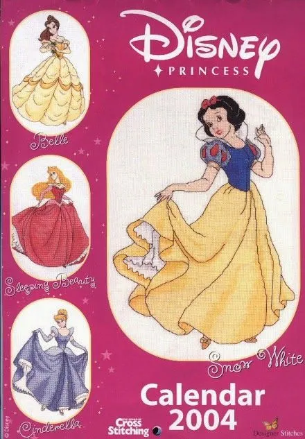 Revistas de manualidades Gratis: Princesas de Disney en punto de cruz