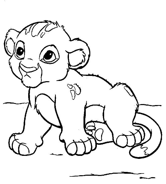 El rey león-Dibujos para imprimir y colorear