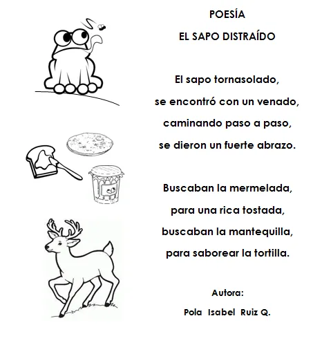 Poemas infantiles PARA COLOREAR DE SAPOS - Imagui