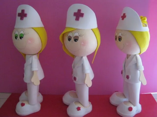 Moldes de fofuchas de enfermera - Imagui