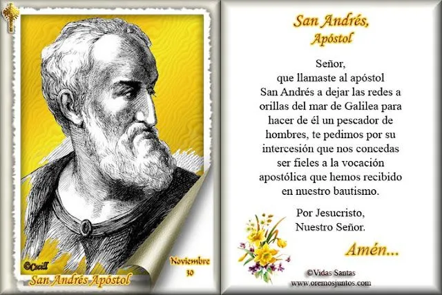 Rincón de la Oración: Estampas Oraciones de San Andrés, Apóstol