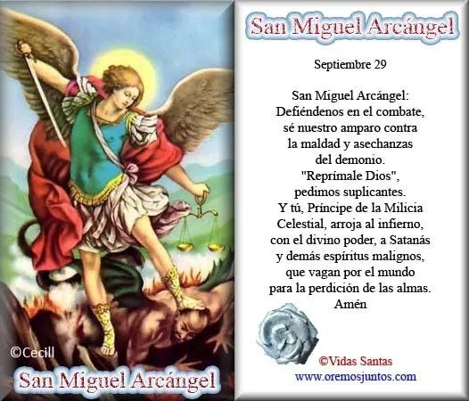 Rincón de la Oración: Estampas Oraciones de San Miguel Arcángel Rincón de la Oración: Estampas Oraciones de San Miguel Arcángel