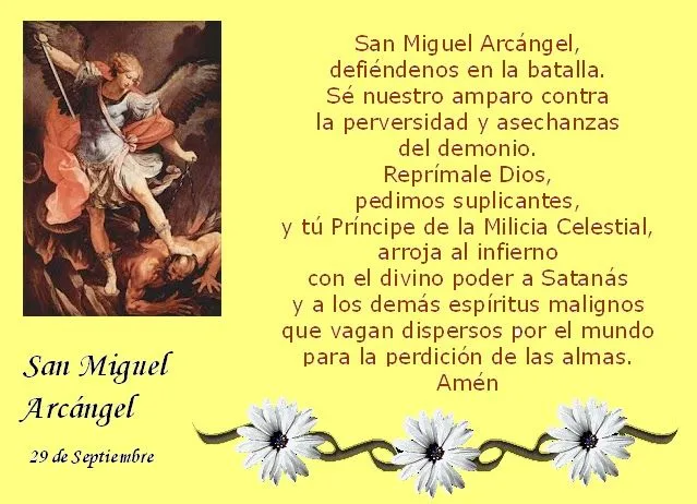 Rincón de la Oración: Estampas Oraciones de San Miguel Arcángel Rincón de la Oración: Estampas Oraciones de San Miguel Arcángel
