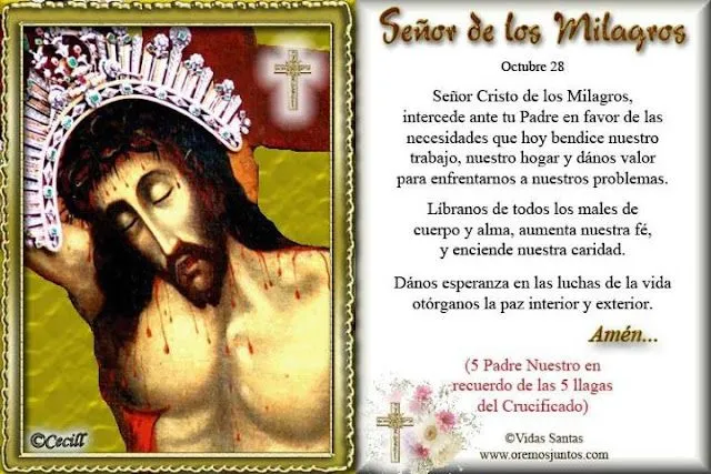 Rincón de la Oración: Estampas Oraciones del Santísimo Señor de ... Rincón de la Oración: Estampas Oraciones del Santísimo Señor de ...