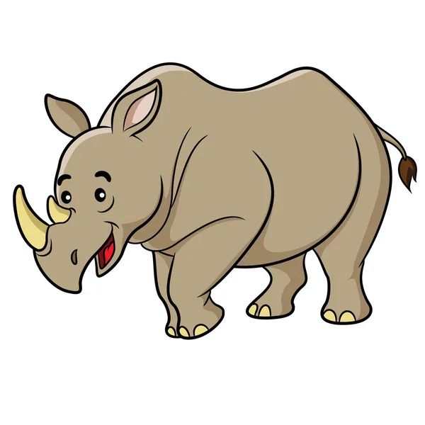 Rinoceronte de dibujos animados — Vector stock © rubynurbaidi ...