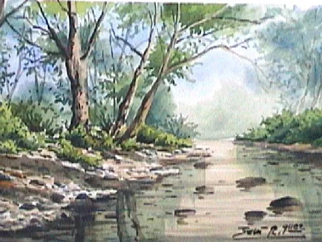 rio con arboles BENI RGUEZ. - Artelista.com