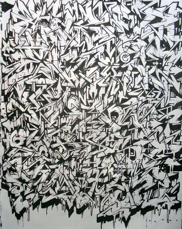 Romanian Wildstyle Graffiti Alphabet with Black Color || Graffiti ...