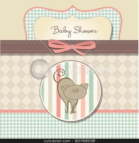 romantic baby shower card stock vector