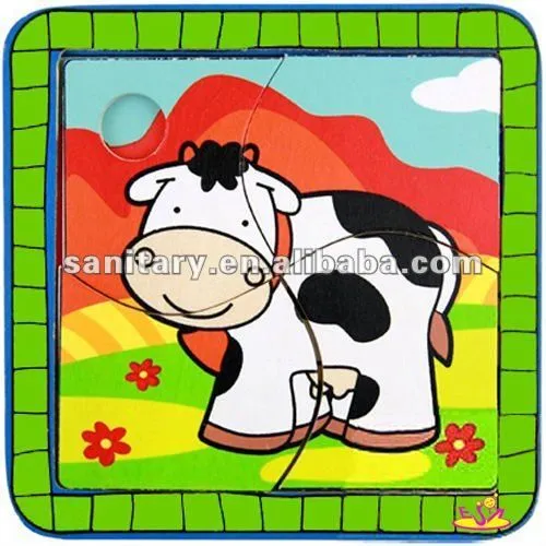 4 Slice Cow Puzzle - Buy Animal Puzzle,Wooden Jigsaw Puzzle,Baby ...