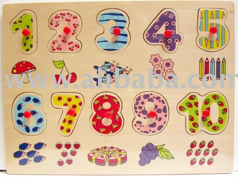 Rompecabezas de madera con números de paridad 10 piezas ( de 1 a ... Rompecabezas de madera con números de paridad 10 piezas ( de 1 a ...