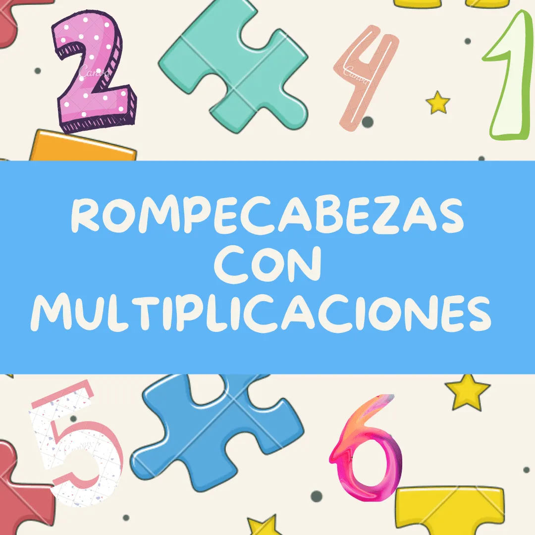 ROMPECABEZAS CON MULTIPLICACIONES | MATERIAL EDUCATIVO PRIMARIA