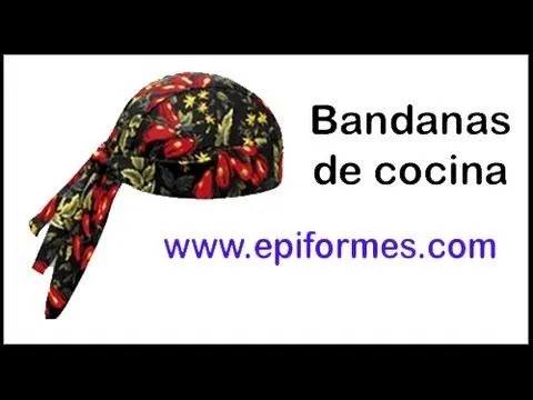 ROPA COCINA ORIGINAL, BANDANAS GORROS EN GENERAL - YouTube