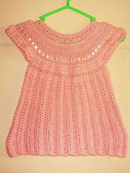 Vestiditos tejidos a crochet para niñas - Imagui
