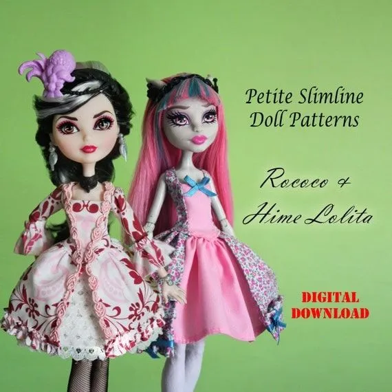 Ropa de la muñeca Rococo Hime Lolita patrón para la por DGRequiem