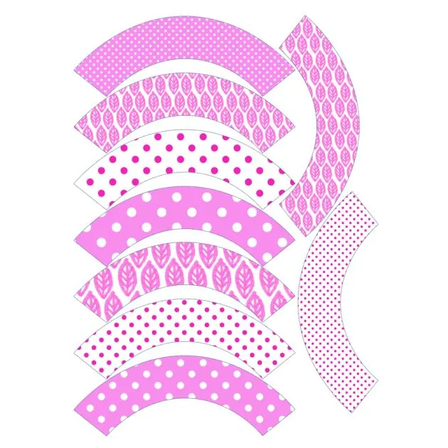 Rosa y Blanco: Wrappers para Cupcakes para Imprimir Gratis. | Oh ... Rosa y Blanco: Wrappers para Cupcakes para Imprimir Gratis. | Oh ...