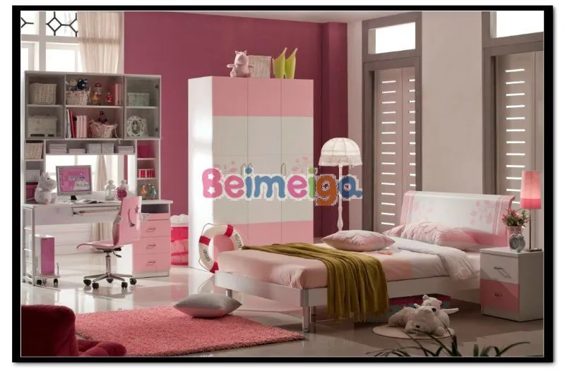 Rosa de Color para adolescentes juegos de dormitorio muebles ...