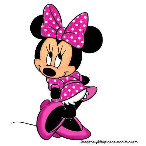 Minnie en rosa para imprimir-Imagenes y dibujos para imprimir