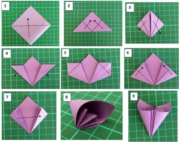 Como hacer una rosa de origami - Imagui