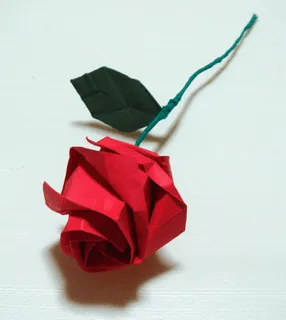 Como hacer una rosa de papel origami - Imagui