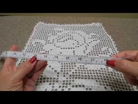 Rosa Rectangular en Crochet - YouTube