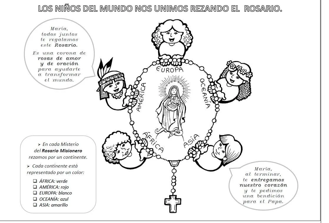 rosario misionero para colorear - Buscar con Google | RELIGION ...