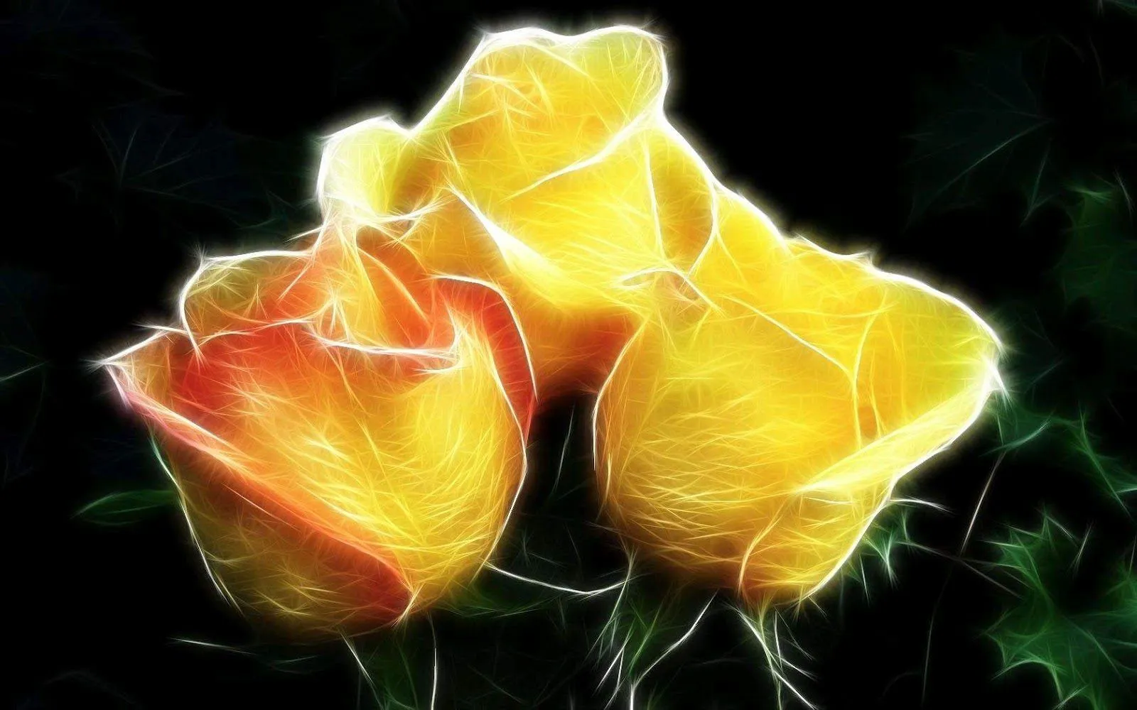 Rosas amarillas 3D :: Imágenes y fotos