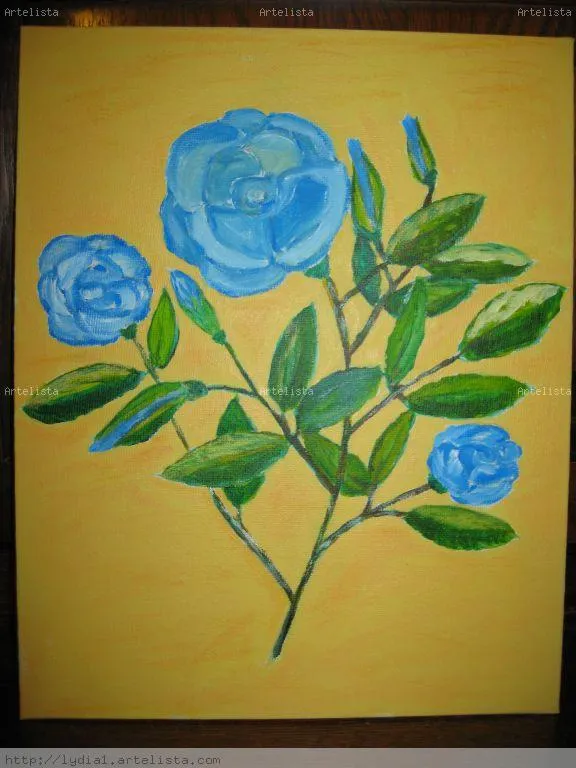 Rosas azules lydia gonzales - Artelista.com