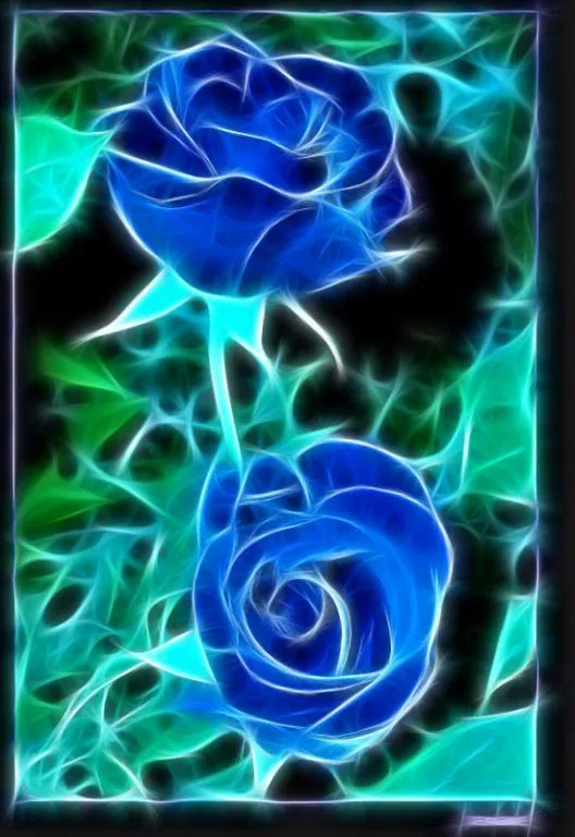 Rosas Azules Maria Bacho - Artelista.com
