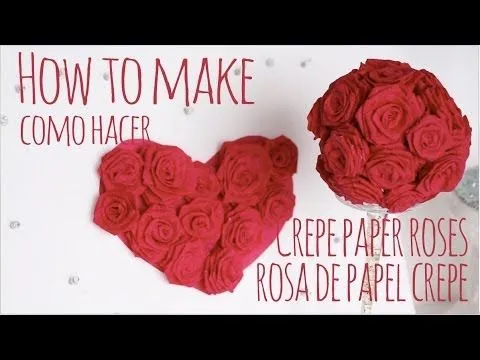 Como hacer rosas de papel crepe / How to make crepe paper roses ...