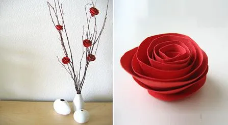 Rosas de papel para decorar el hogar. | Litolascar S.A.S