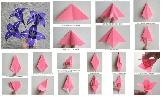 Lirio origami - Imagui