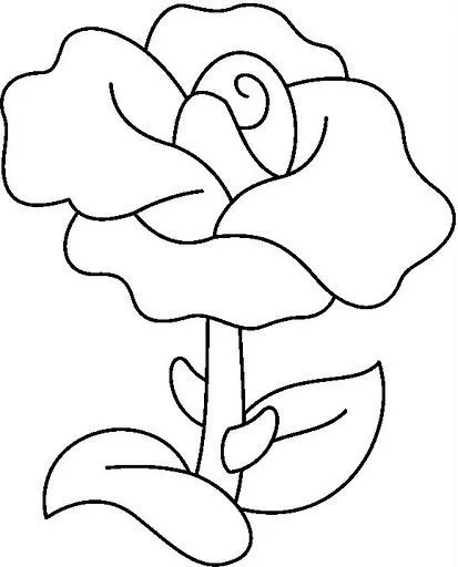 Dibujos de un rosa para colorear - Imagui