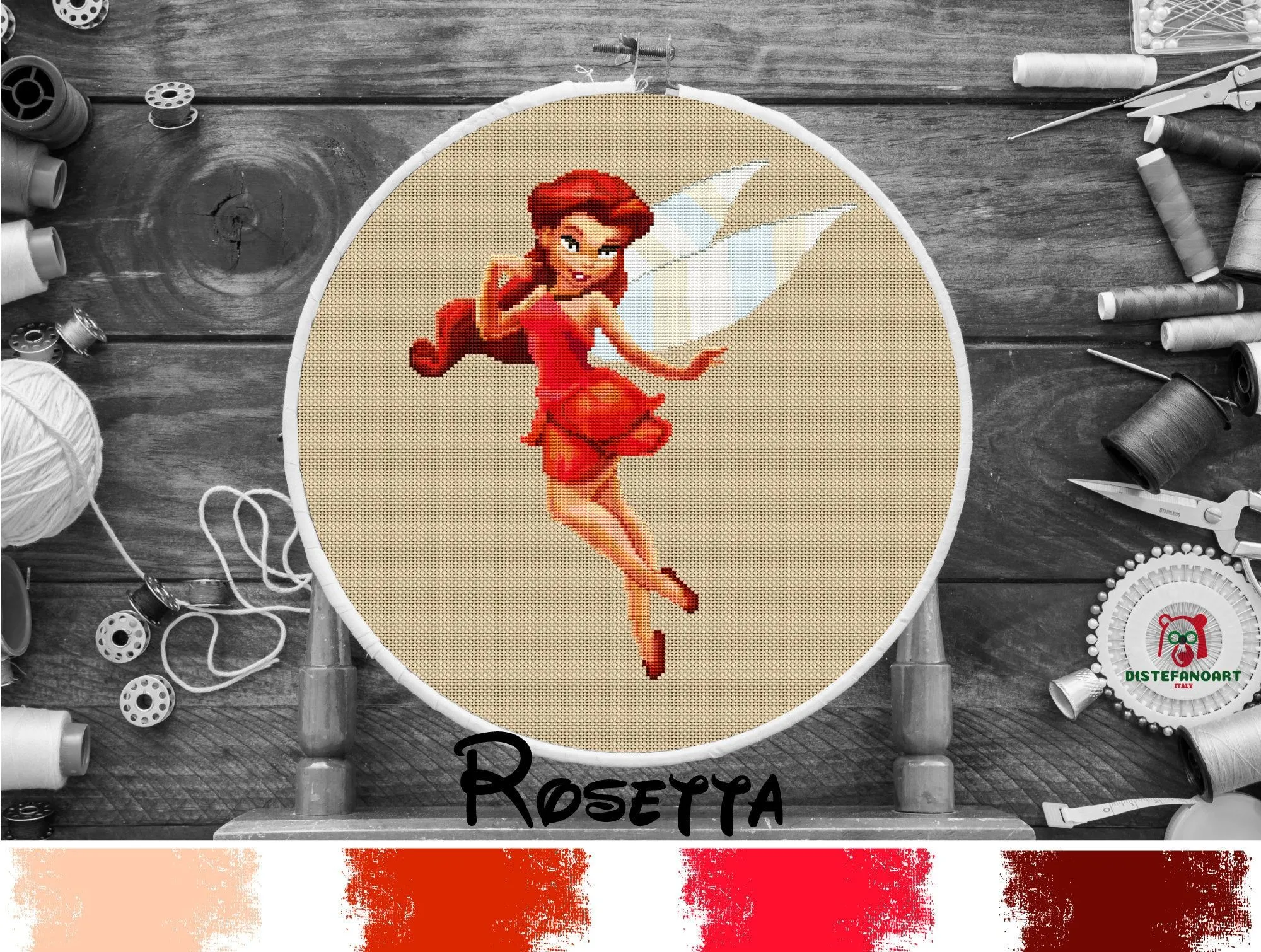 ROSETTA Garden fairy Cross Stitch Pattern PDF Embroidery - Etsy México ROSETTA Garden fairy Cross Stitch Pattern PDF Embroidery - Etsy México