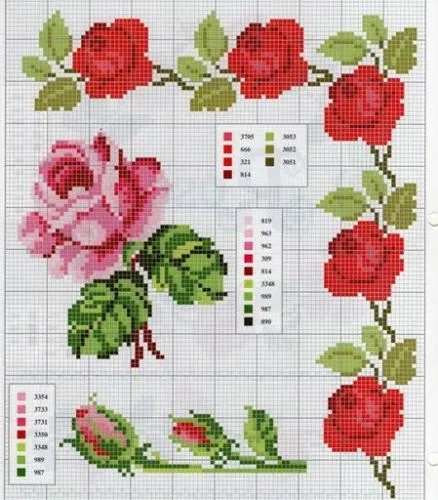 Imagenes de flores de punta de cruz (rosas) - Imagui