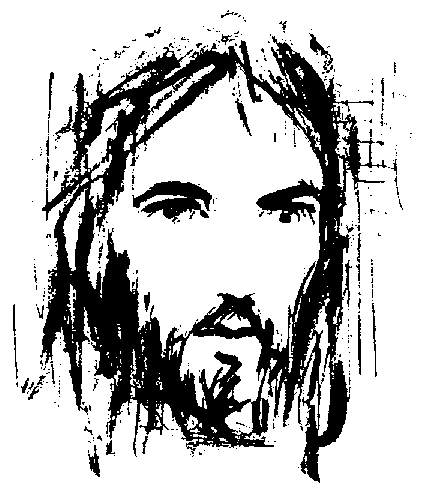 Rostro Jesus blanco y negro - Imagui