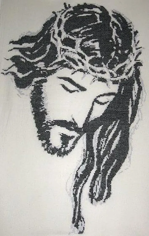 Jesucristo rostro blanco y negro - Imagui