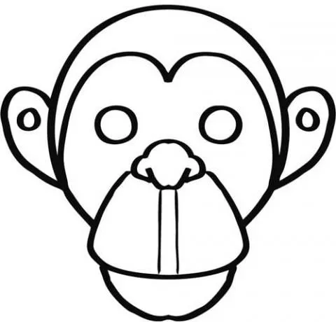 Rostros de monos para colorear - Imagui