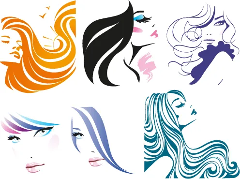 Rostros de Mujer pack 2 | Vector ClipArt