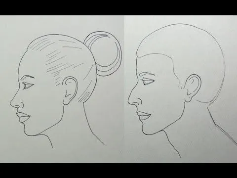 Rostros de perfil mujer dibujados - Imagui