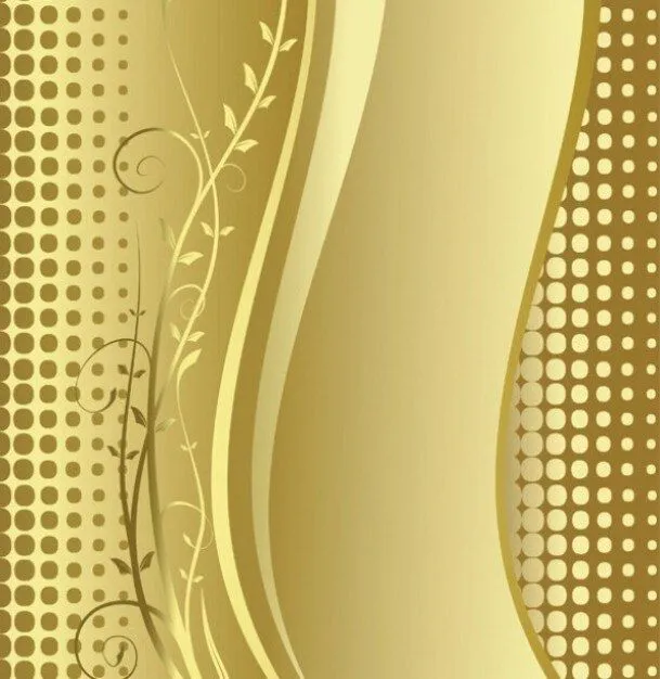 Royal fondo floral curva de oro | Descargar Vectores gratis