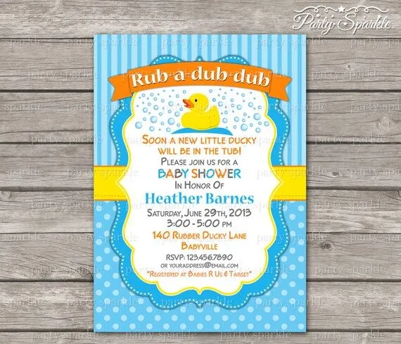 Rub-A-Dub-Dub imprimible Little Ducky Baby Shower por PartySparkle