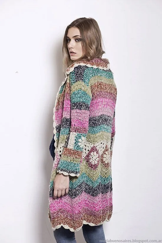 sacos on Pinterest | Crochet Coat, Granny Squares and Crochet Jacket