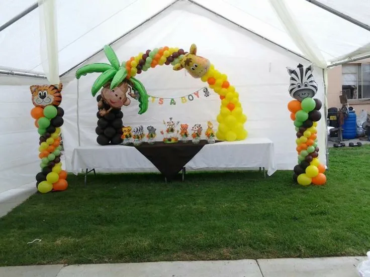 Safari baby shower | Balloon archs/ Arco con globos | Pinterest